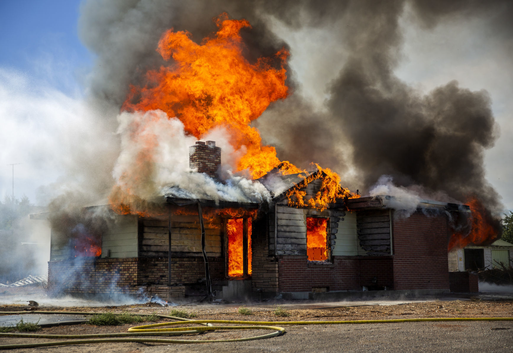 Firefighters train with a control burn